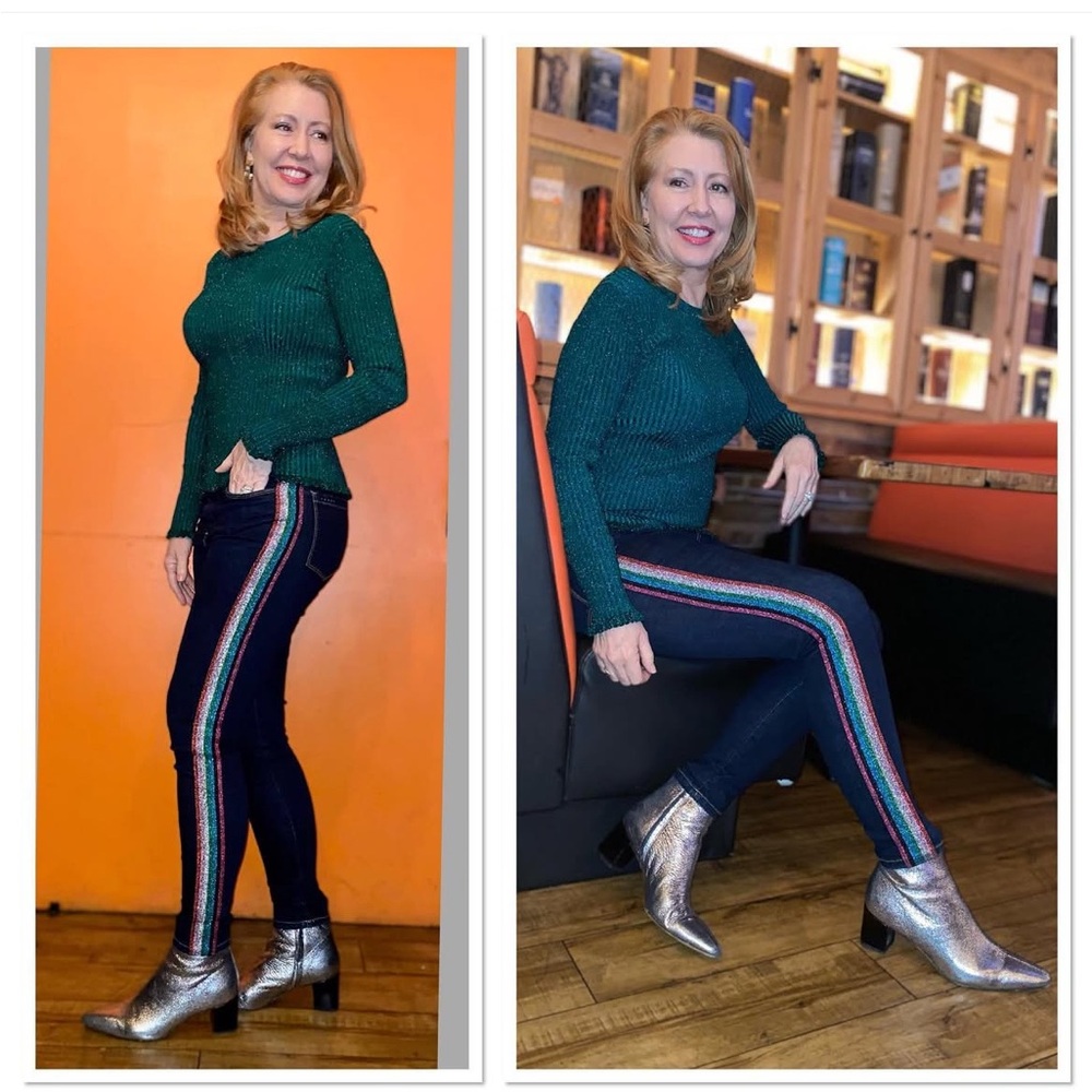 Blank NYC jeans with Striped Detail-EUC